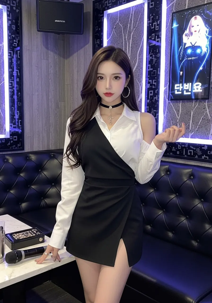 부천 도당동 다국적노래방 현대적인 조명 시스템