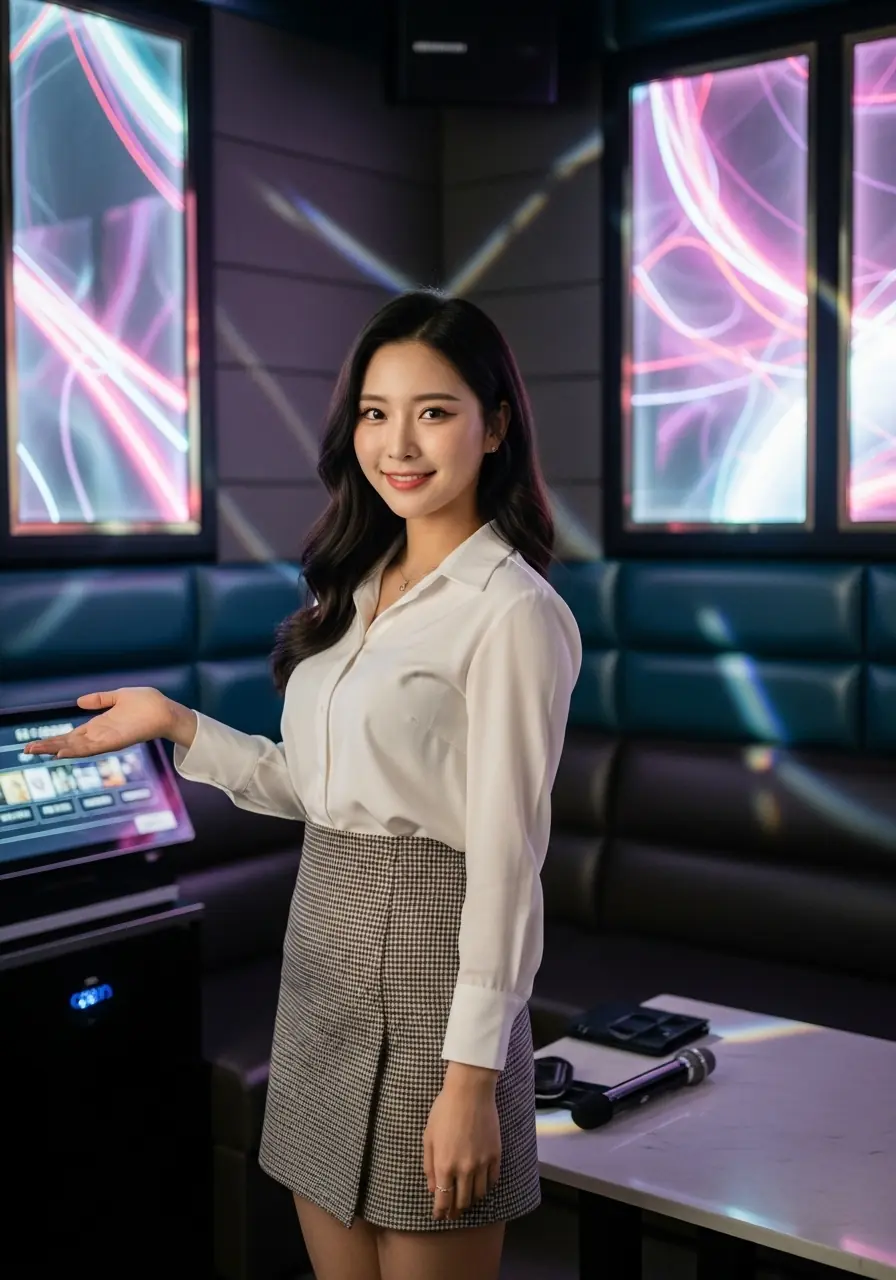 부천 범박동 다국적노래방 세련된 실내 디자인